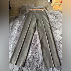 MaxMara Wool Blend straight-leg long inseam textured weave pants size 6 (small)